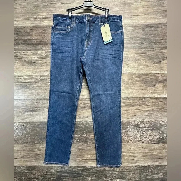Prana Hillgard Slim Blue Jeans Mens Size 38 x 32 - Picture 1 of 7